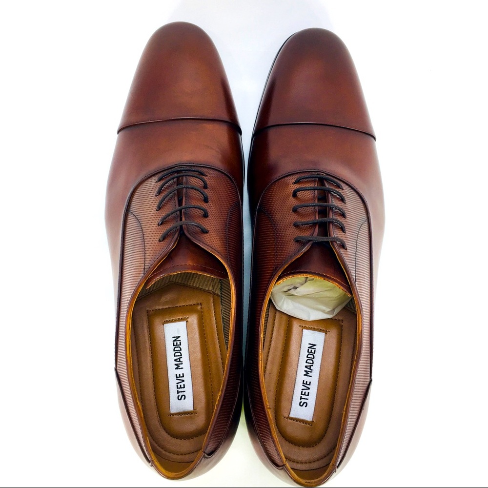 Steve Madden Private Lace-Up Men's Leather Oxfords - Picture 8 of 16